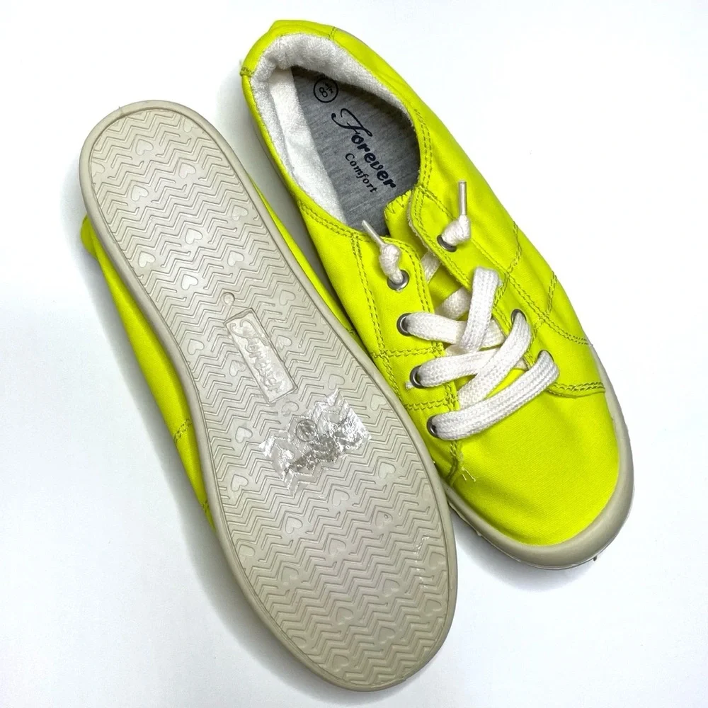 FOREVER Comfort Shoes Neon Yellow Size‎ 8.5